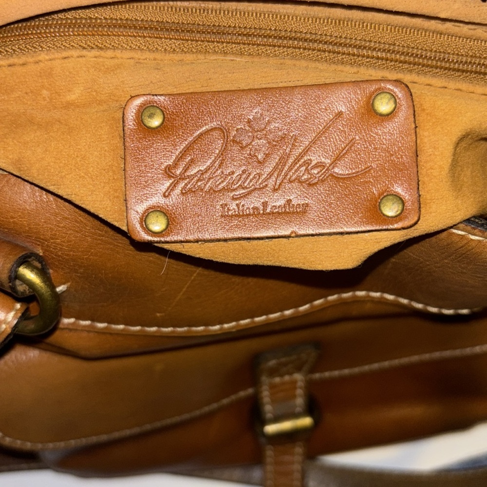 PATRICIA NASH BOLSENA TOTE LEATHER BAG 4 POCKETS ON OUTSIDE ZIP CLOSURE ON TOP - Picture 11 of 14